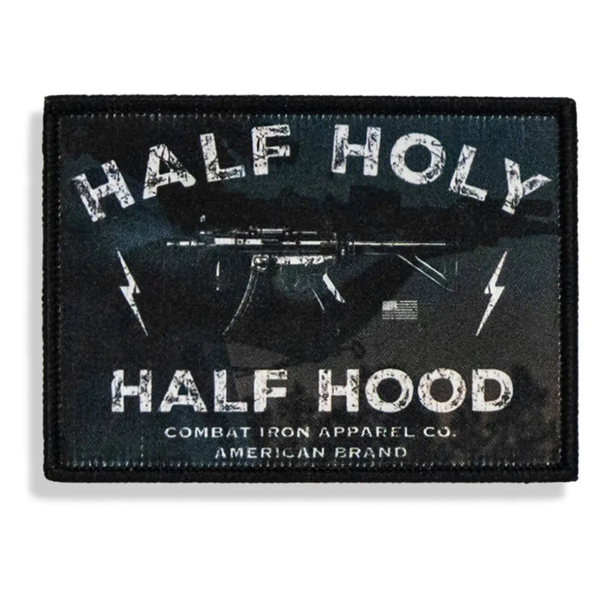 Half Holy Half Hood Velcro Patch 1