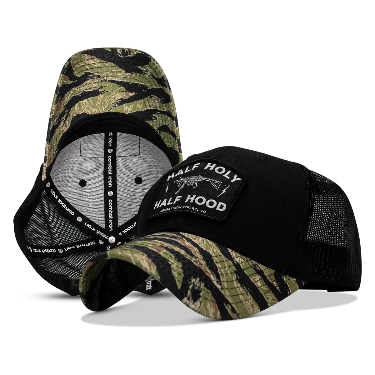 Half Holy. Half Hood Patch Original Ripstop Snapback Hat 5