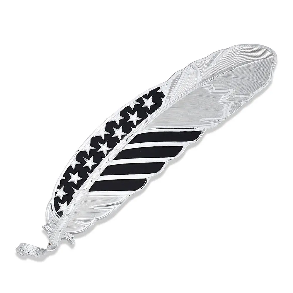 A Black Tie Affair Flag Hat Feather For Men - Montana Silversmiths 1