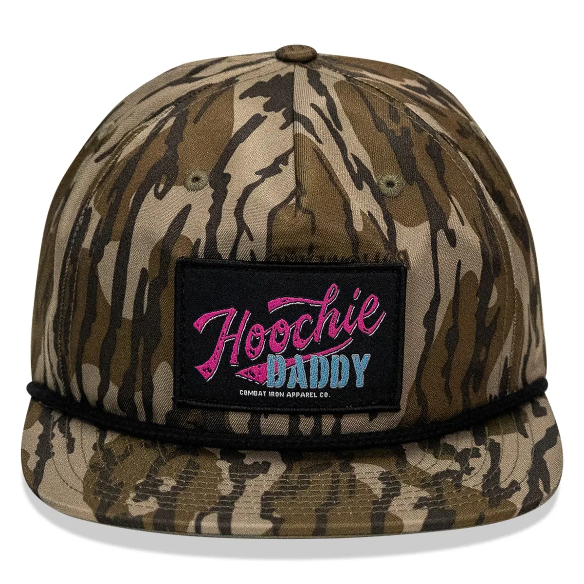 Retro Hoochie Daddy Script Patch Flatbill Snapback Hat 1