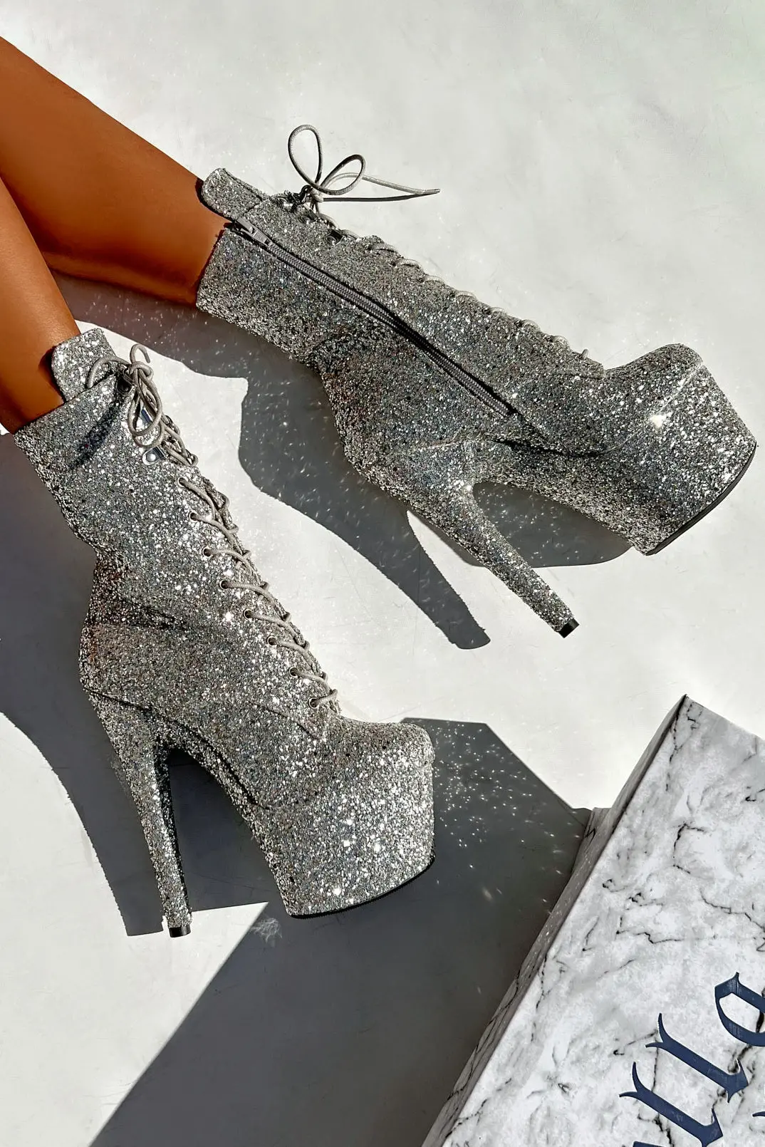 Hella Heels The Glitterati Xtra 7Inch Boots -  Monroe 1