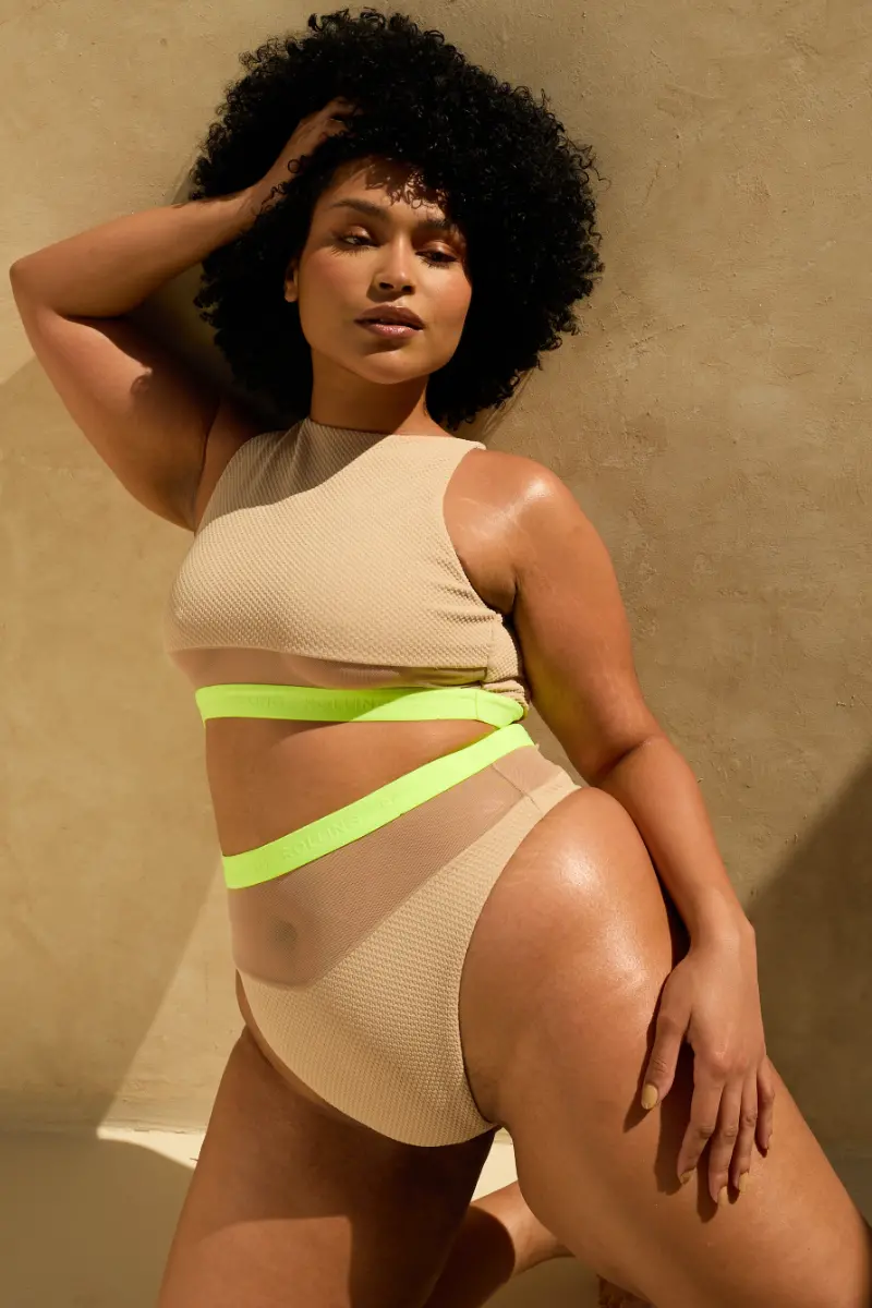 Rolling Hunter Top - Beige/Neon Yellow 1