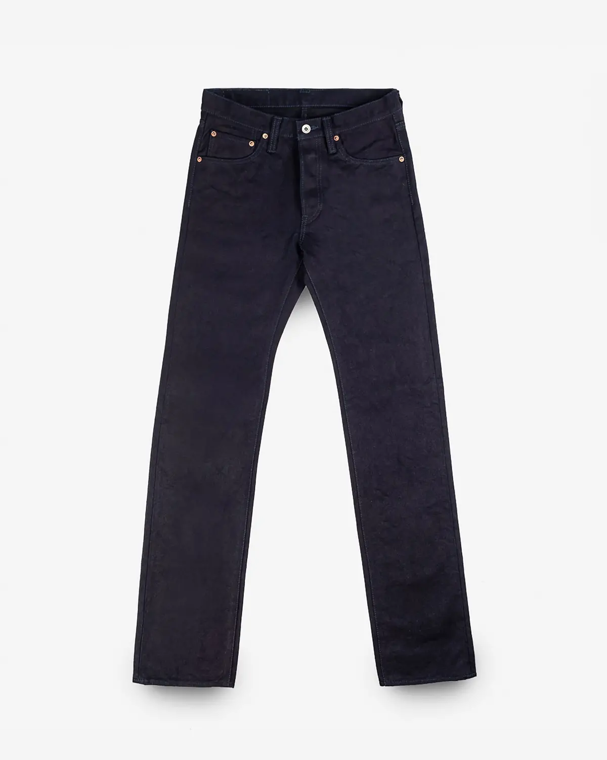 14Oz Selvedge Denim Slim Straight Cut Jeans - Indigo/Black 1
