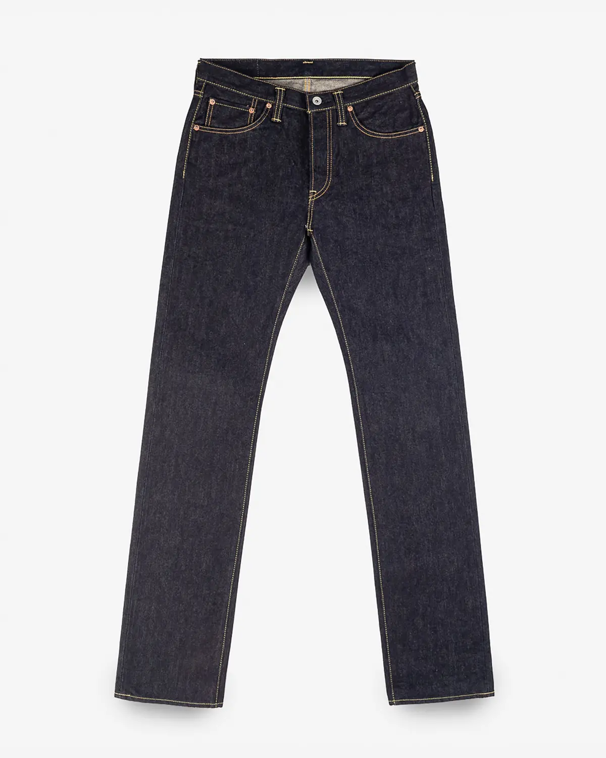 14Oz Selvedge Denim Slim Straight Cut Jeans - Indigo 1