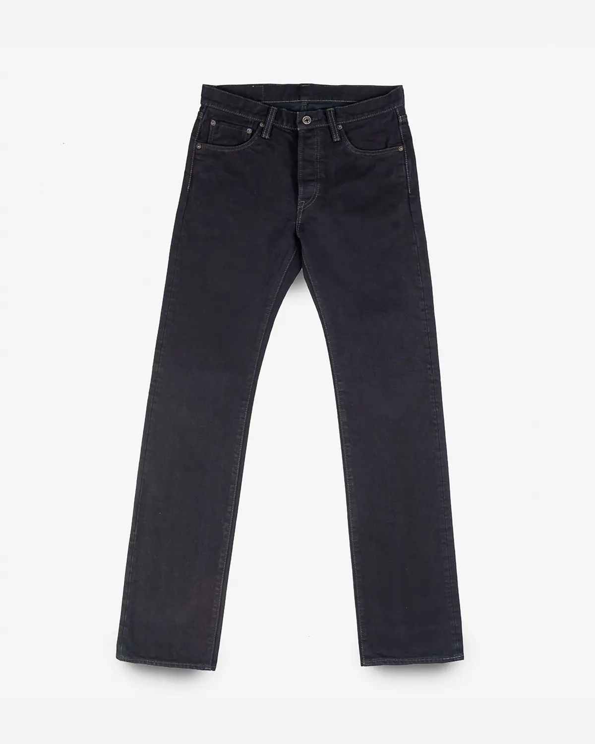 14Oz Selvedge Denim Slim Straight Cut Jeans - Indigo Overdyed Black 1
