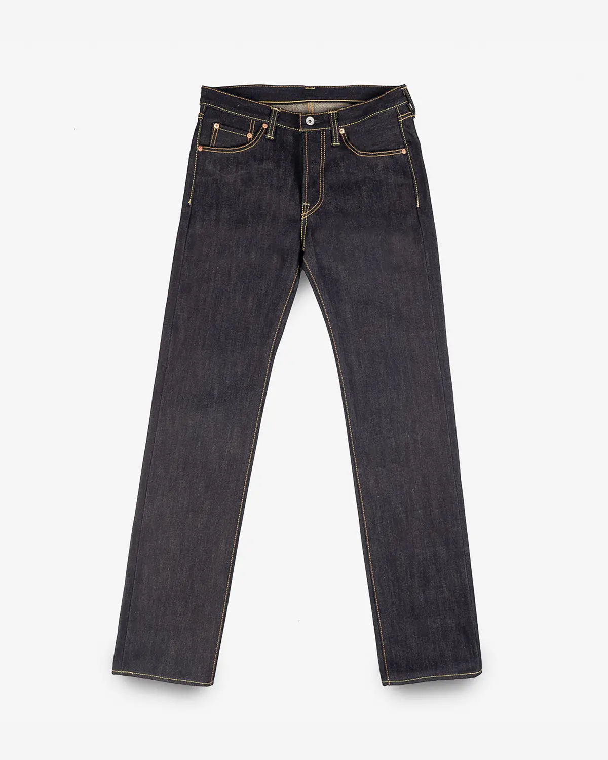 25Oz Selvedge Denim Slim Straight Cut Jeans - Indigo 1