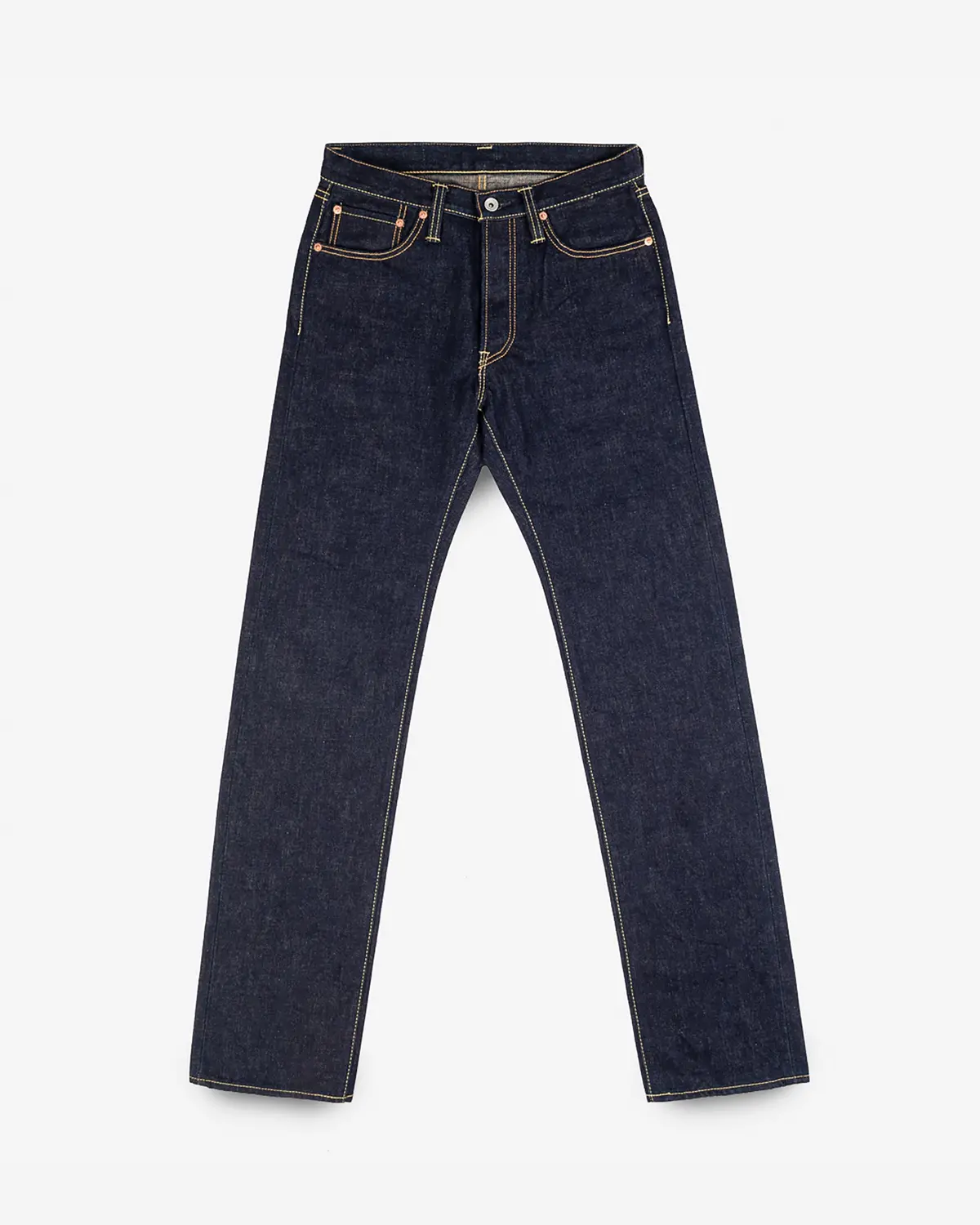 18Oz Vintage Selvedge Denim Straight Cut Jeans - Indigo 1
