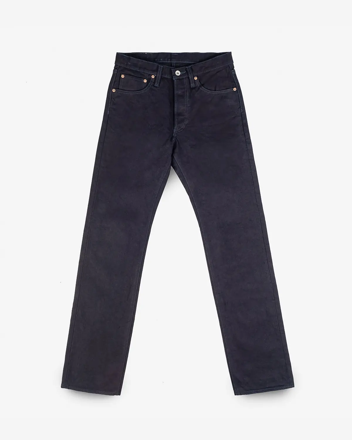 14Oz Selvedge Denim Straight Cut Jeans - Indigo/Black 1