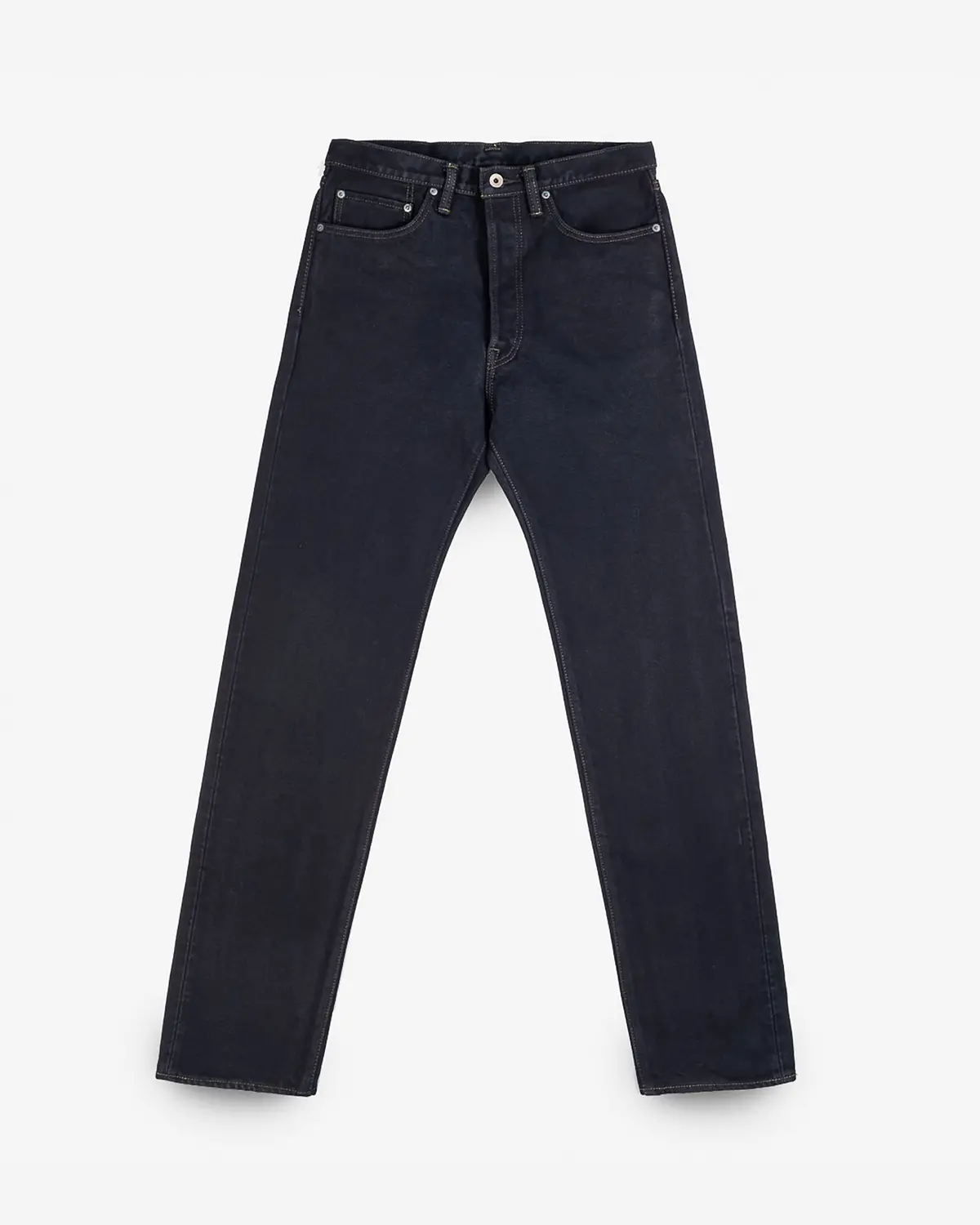 21Oz Selvedge Denim "1955" Vintage Tapered Jeans - Indigo Overdyed Black 1
