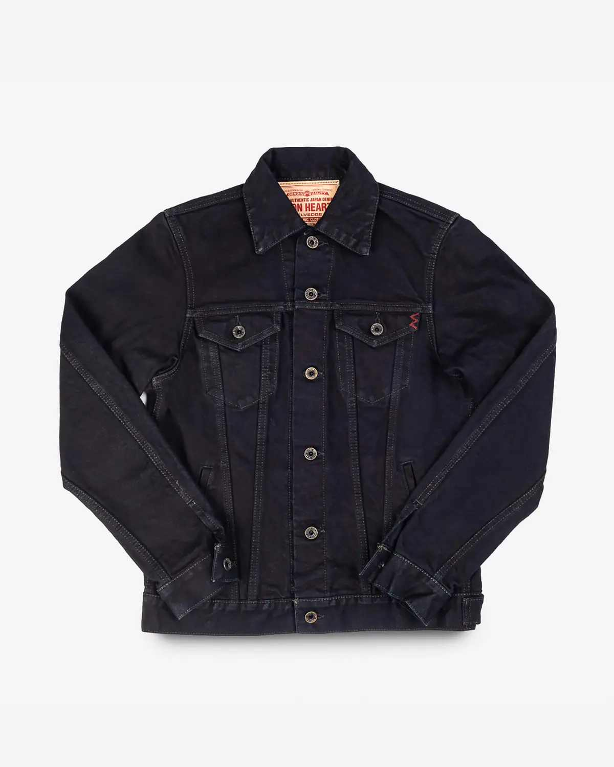 14Oz Selvedge Denim Modified Type Iii Jacket - Indigo Overdyed Black 1