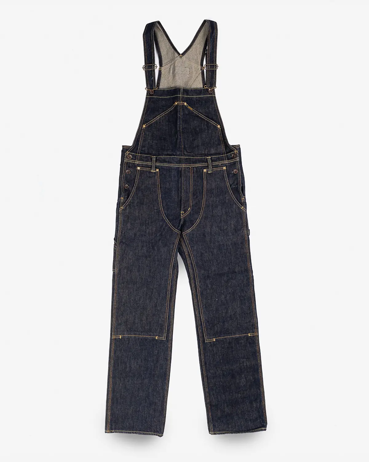 21Oz Selvedge Denim Double Knee Overalls - Indigo 1