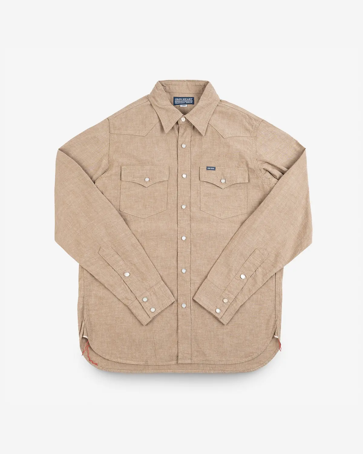10Oz Selvedge Chambray Western Shirt - Khaki 1
