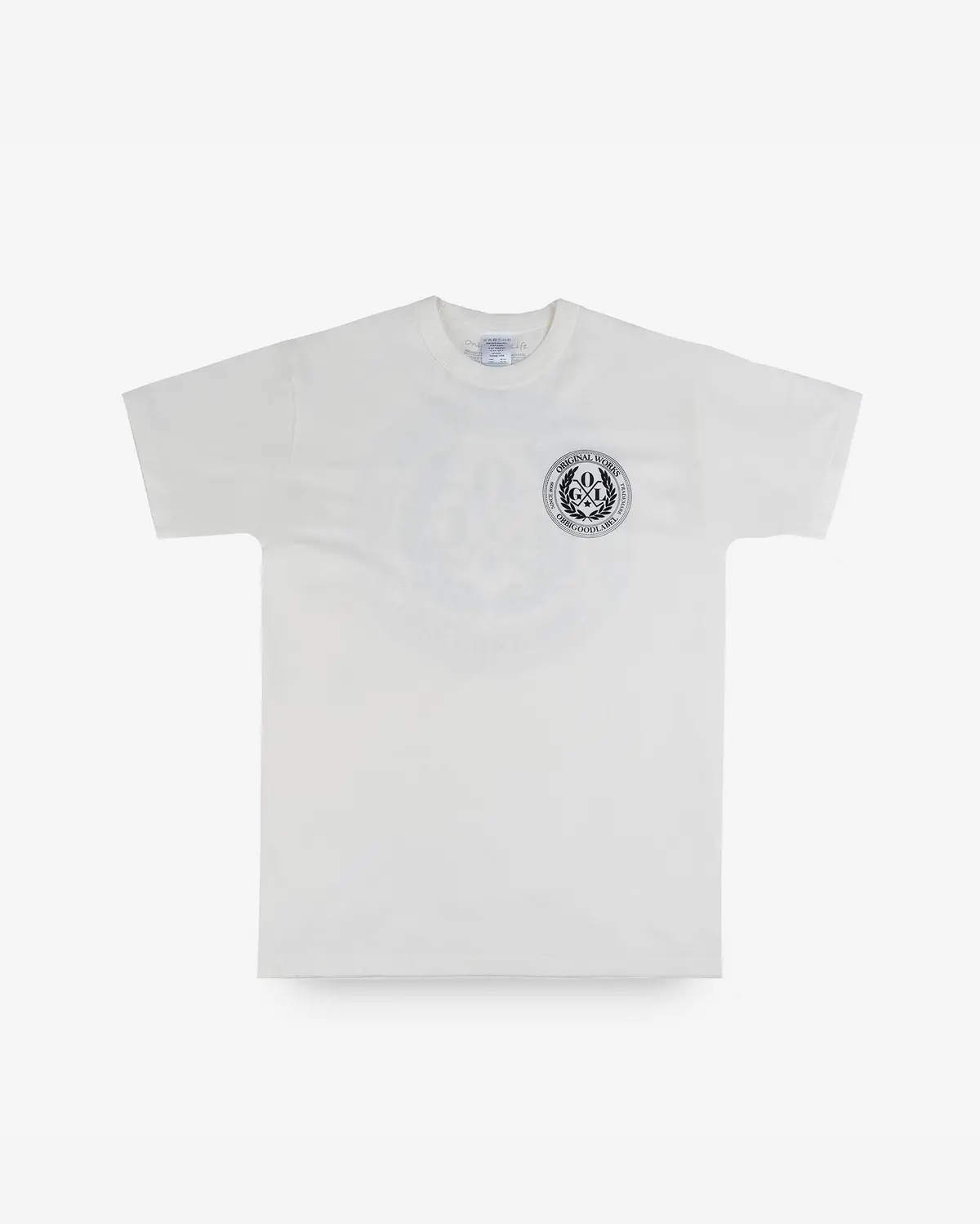 Ogl 6.2Oz Ringspun T-Shirt - Silkscreen Printed 'Ogl Logo' - Cream 1