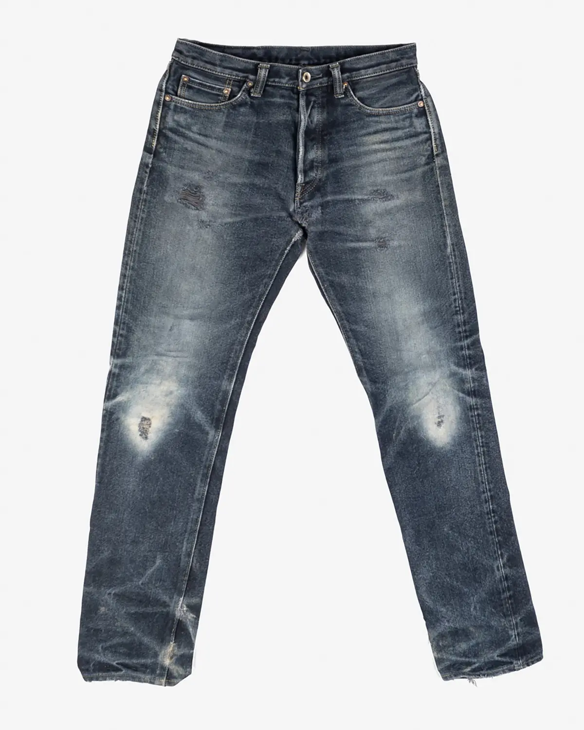 21Oz Selvedge Denim - Indigo Overydyed Black 1
