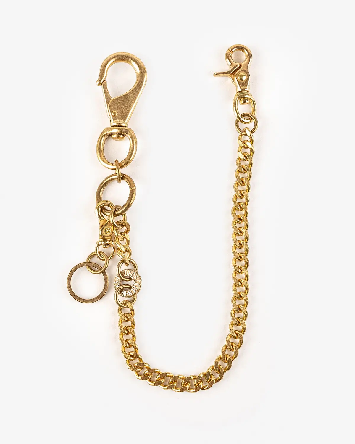 Wallet Chain With Large Clip And Keyring - Brass 1