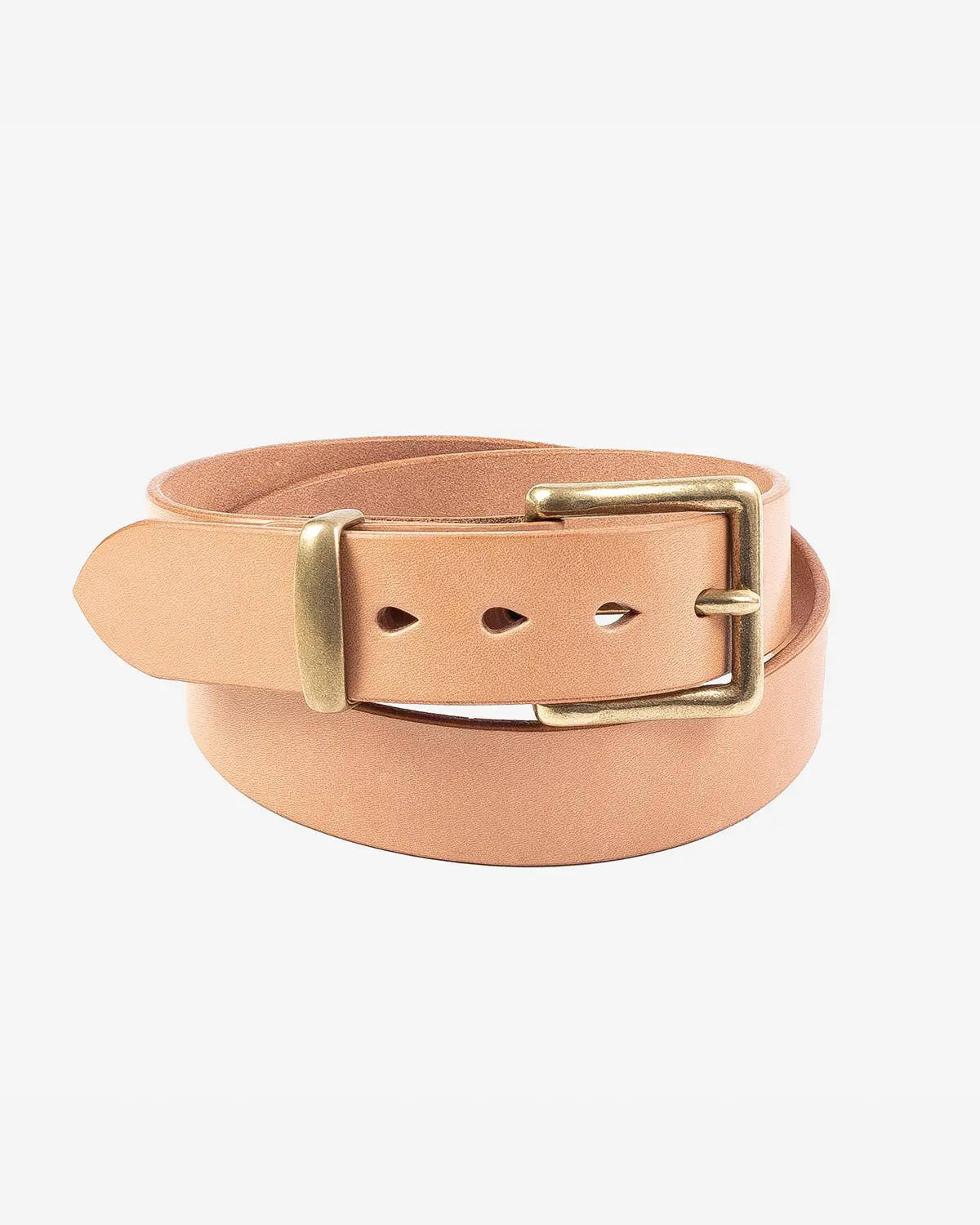Heavy Duty "Tochigi" Leather Belt - Natural 1