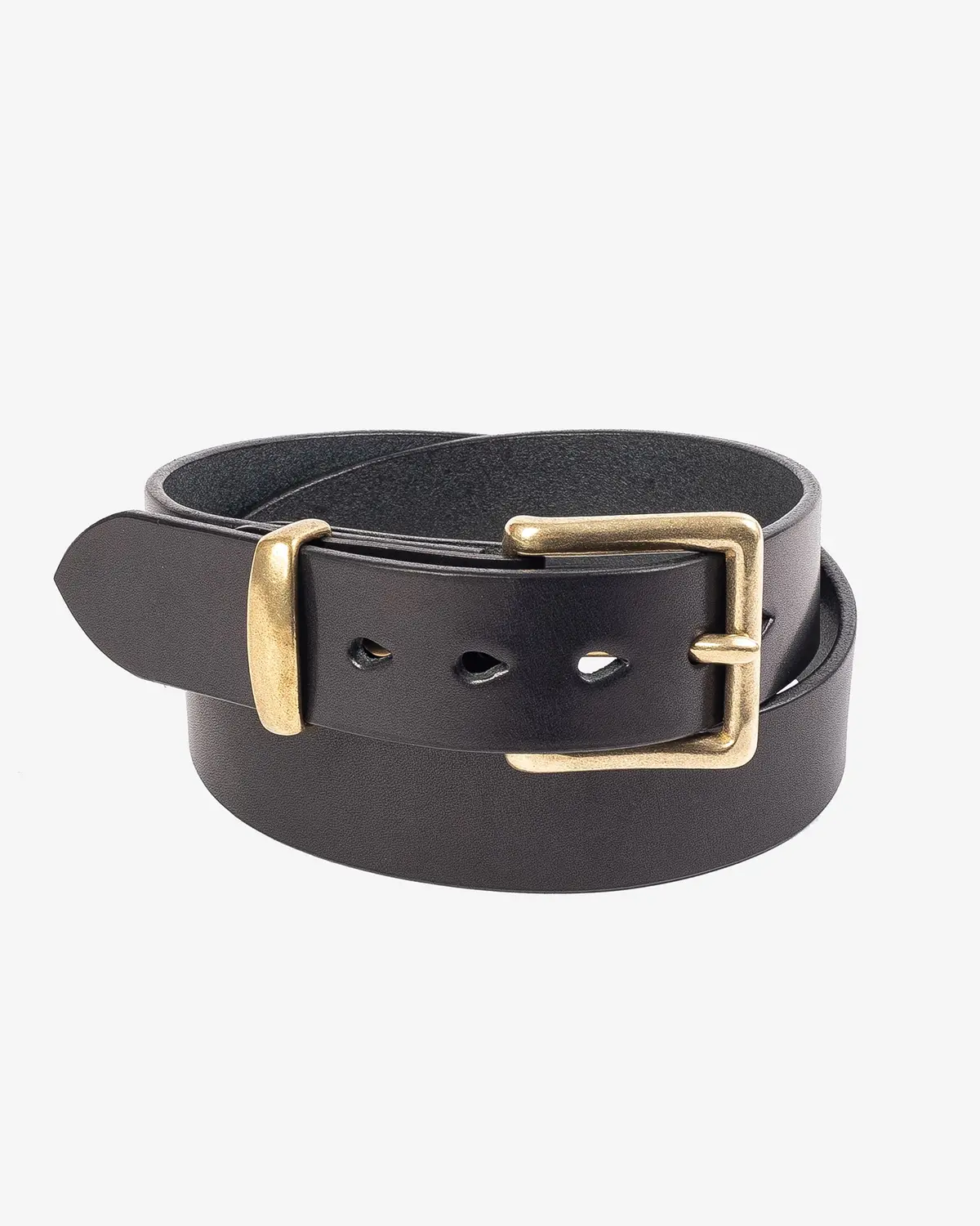 Heavy Duty "Tochigi" Leather Belt - Black 1