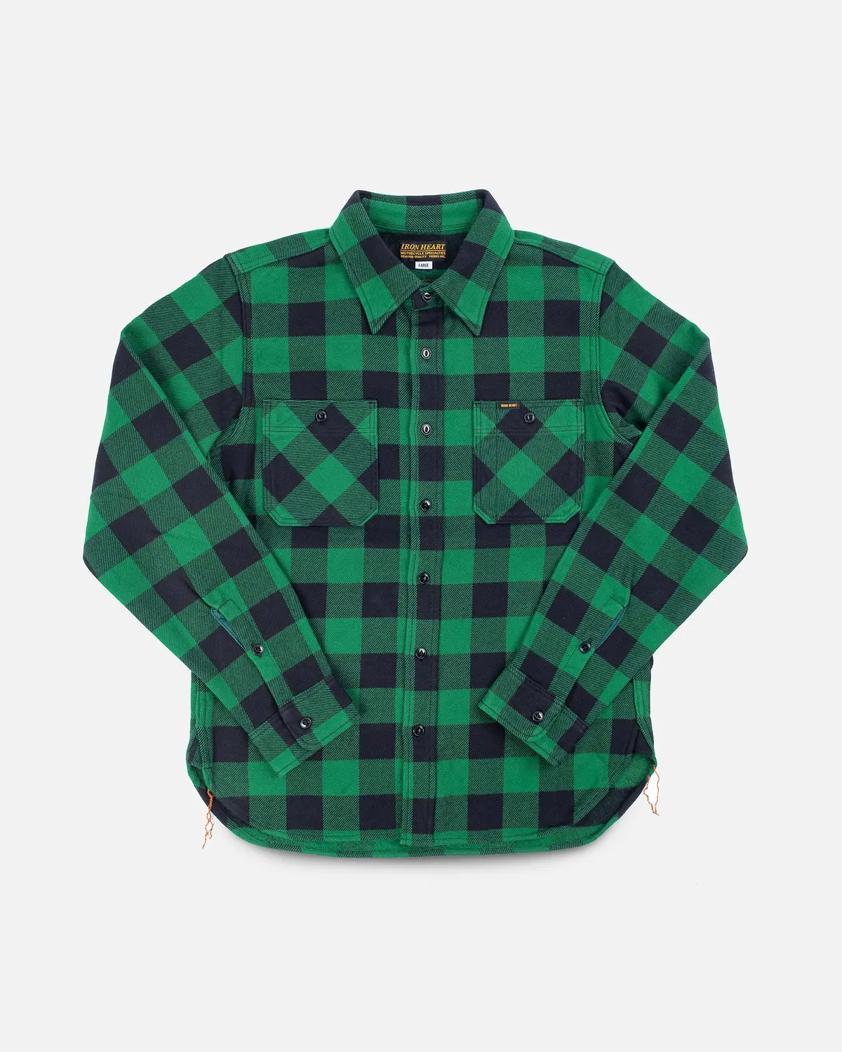 Ultra Heavy Flannel Buffalo Check Work Shirt - Green/Black 1