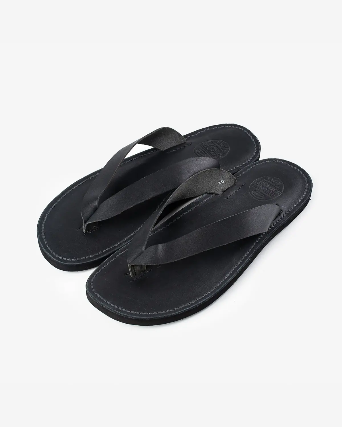 Ogl X Dr. Sole Leather Thong Sandals - Black 1