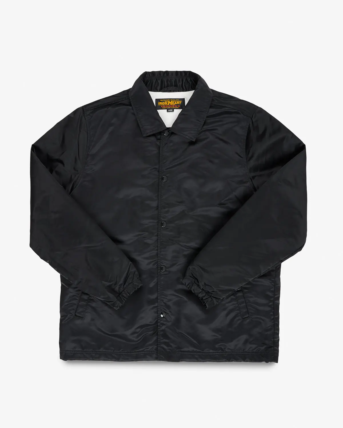 4.8Oz Nylon Coach Jacket - Black - No Patch 1