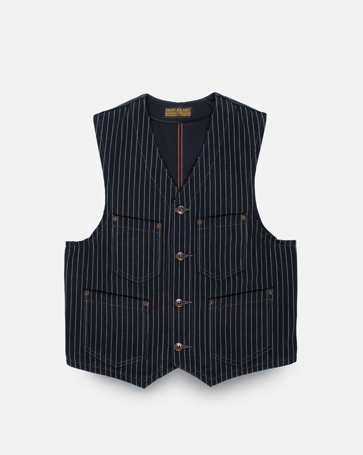 12Oz Wabash/Duck Work Vest - Indigo/Navy 1