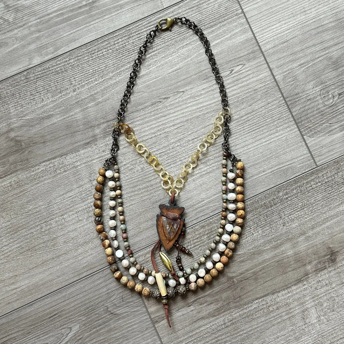 Arrowhead Necklace 4 Strand By Amy Kaplan 1