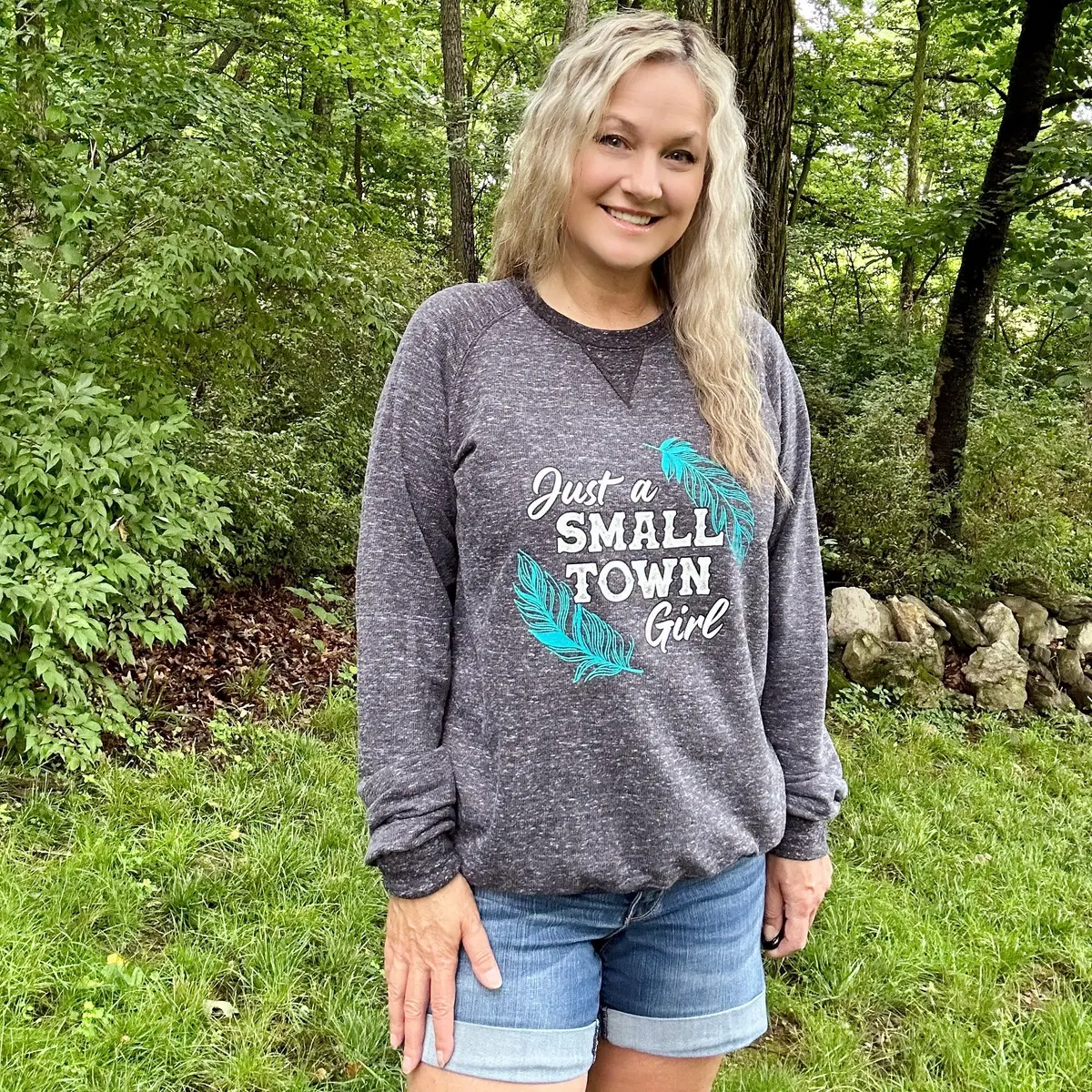 Just A Small Town Girl Graphic Sweatshirt 1