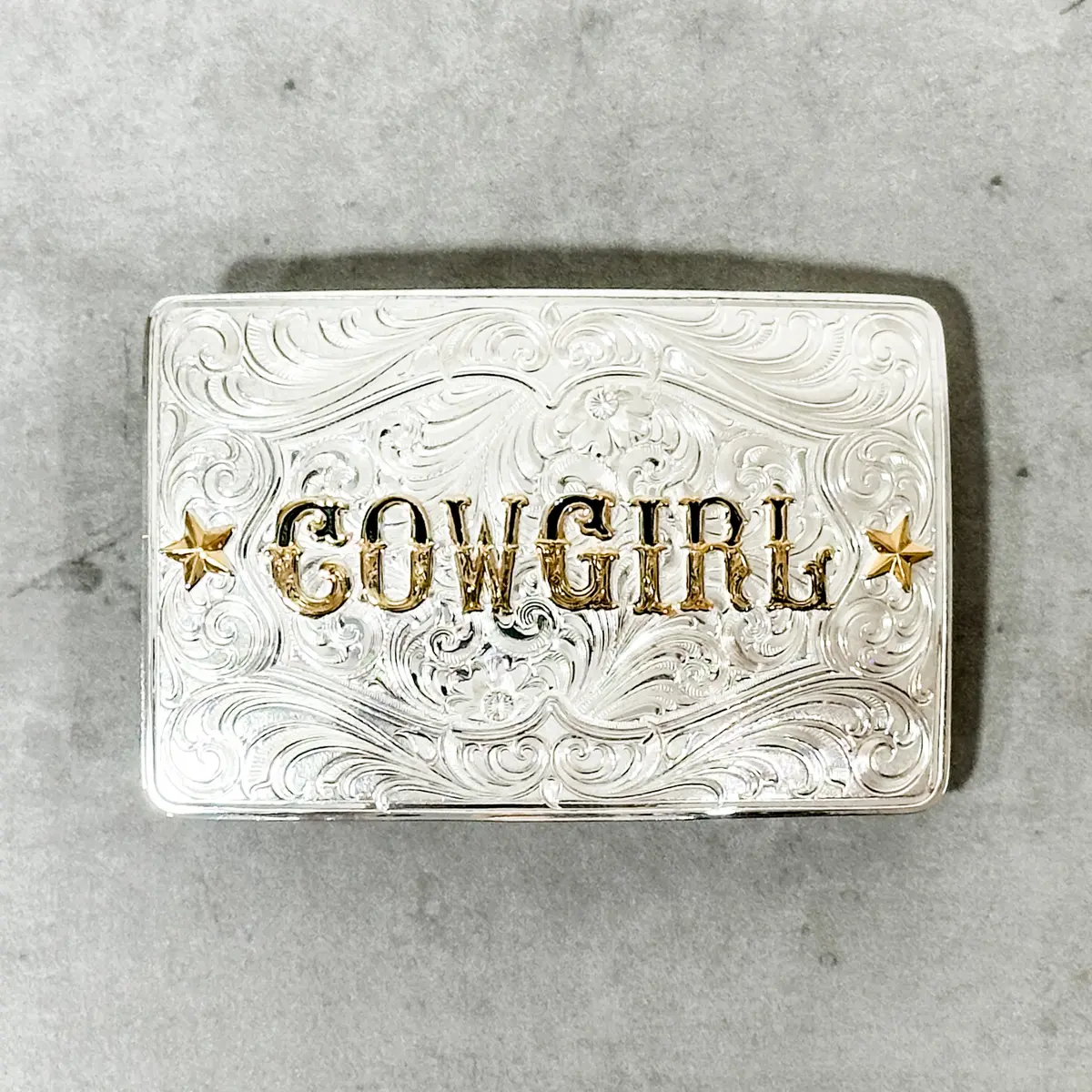 Cowgirl Silver Buckle By Montana Silversmiths For Bourbon Cowgirl 1