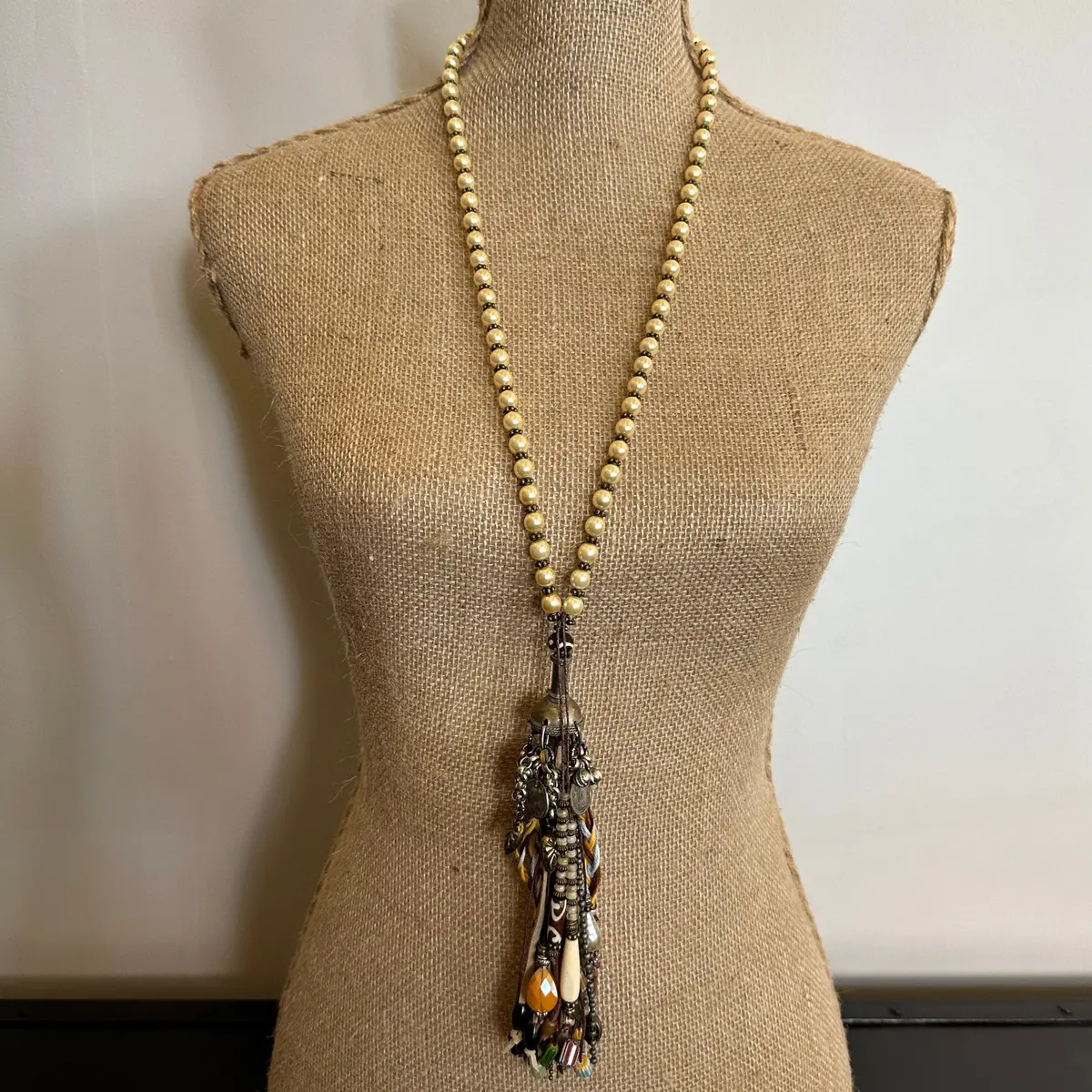 Pearl Strand With Multi Tassel - Amy Kaplan For Bourbon Cowgirl 1