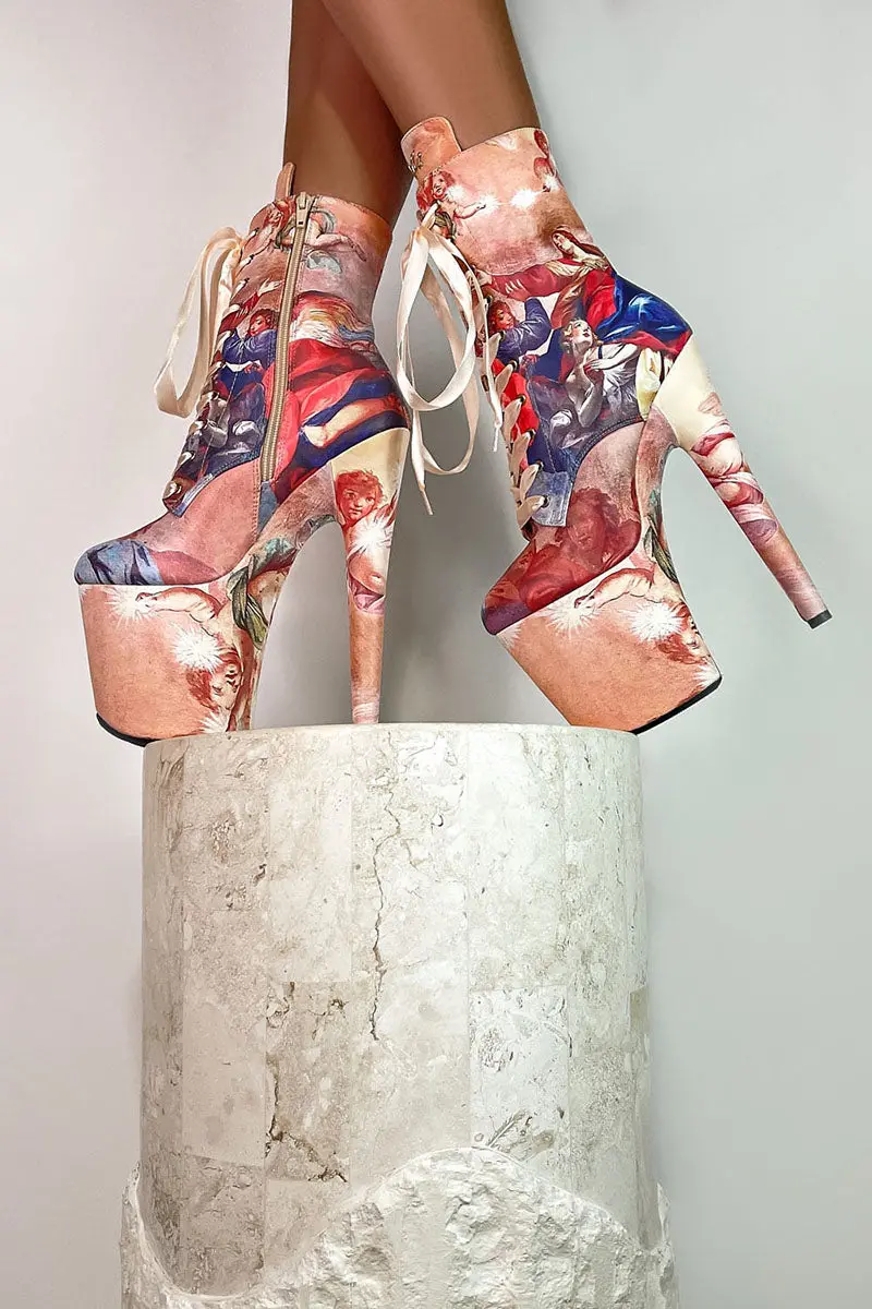 Hella Heels Renaissance 8Inch Boots - Holier Than Thou  (Uk2/3 Only) 1