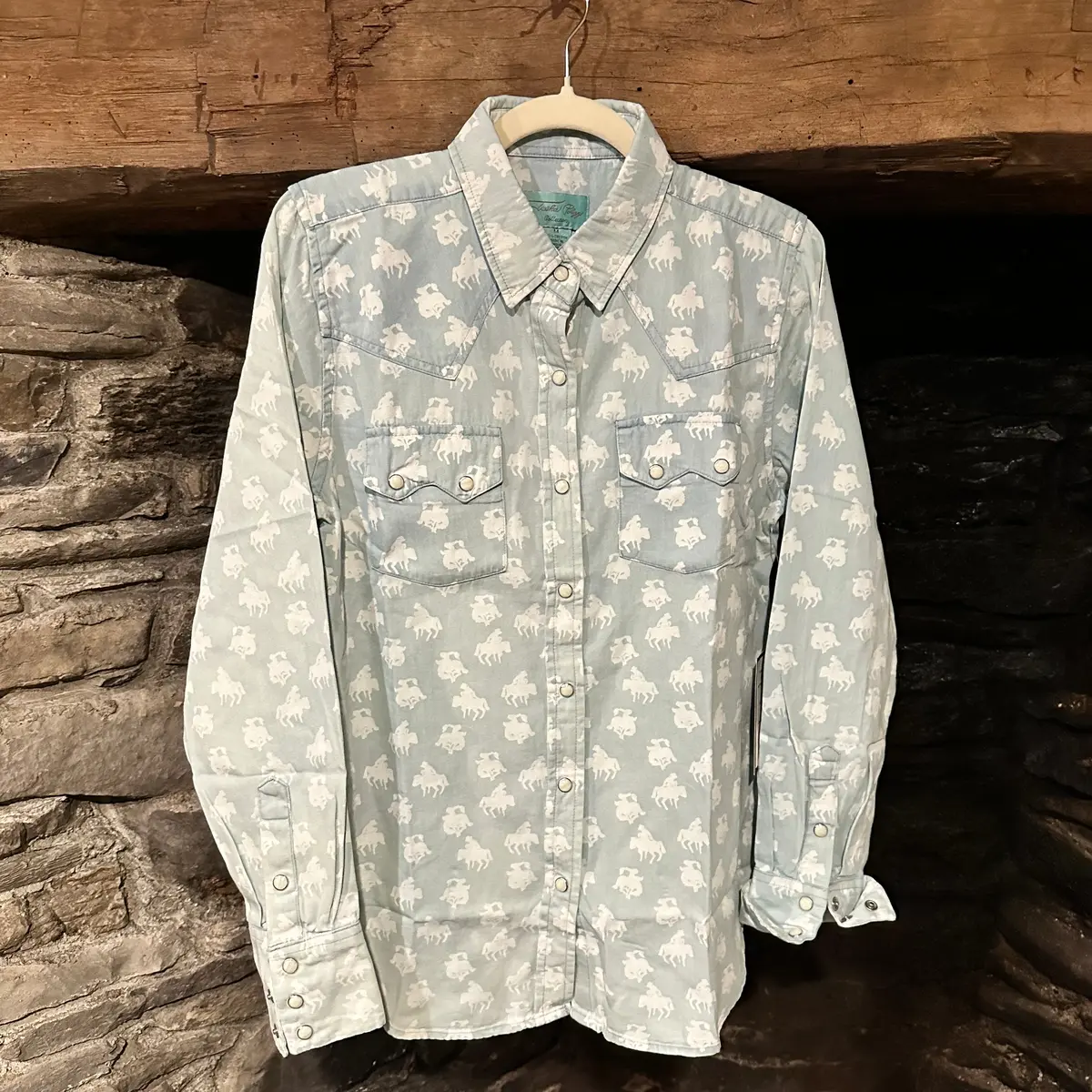 Markie Patterned Denim Shirt By Tasha Polizzi 1