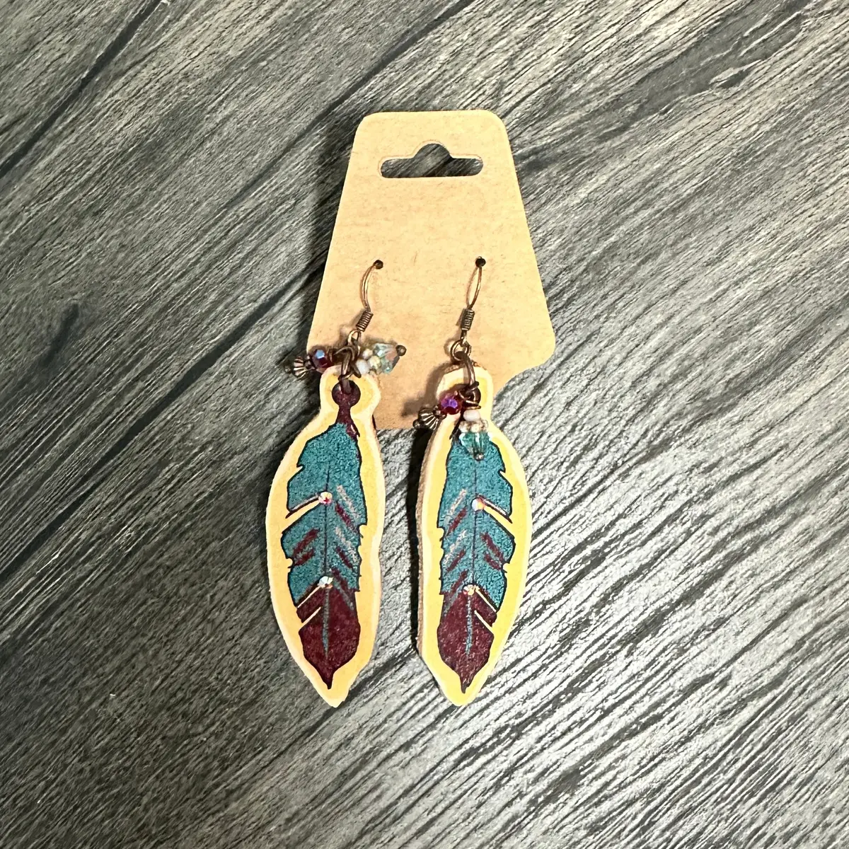 Indian Pony Feather Earrings 1