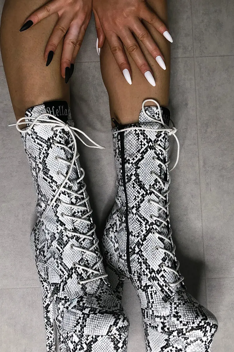 Hella Heels Mamba Boots - 7Inch  (Uk2/3 Only) 1