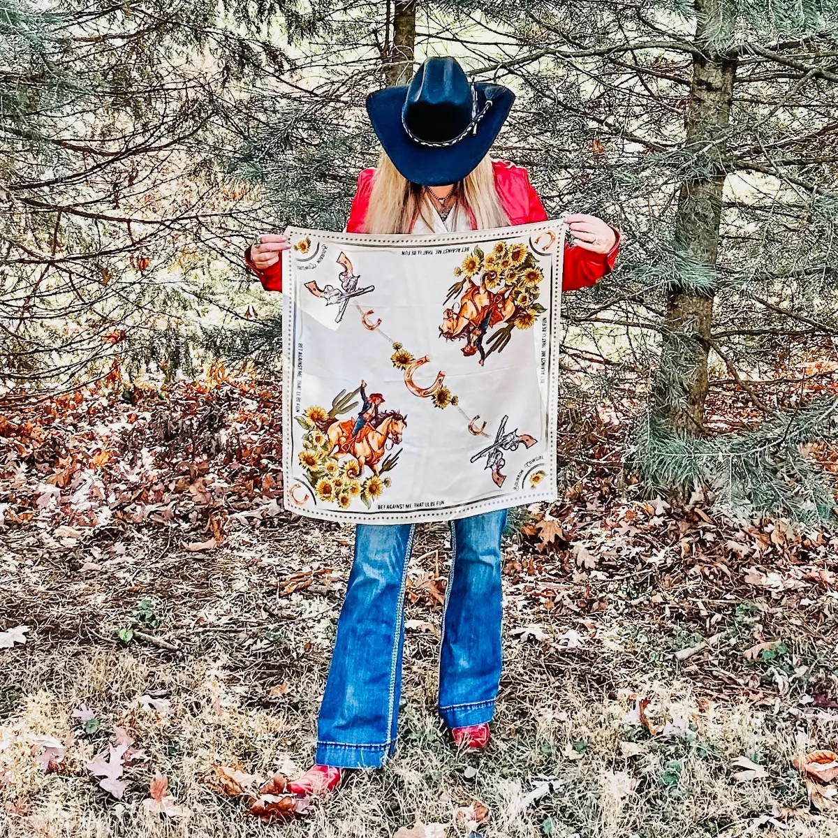 Bet Against Me That'll Be Fun Wild Rag Scarf By Bourbon Cowgirl 1