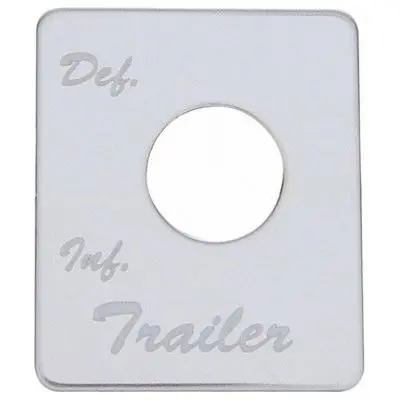 Stainless Steel Switch Name Plate For Peterbilt - Trailer Air Suspension #48469 1