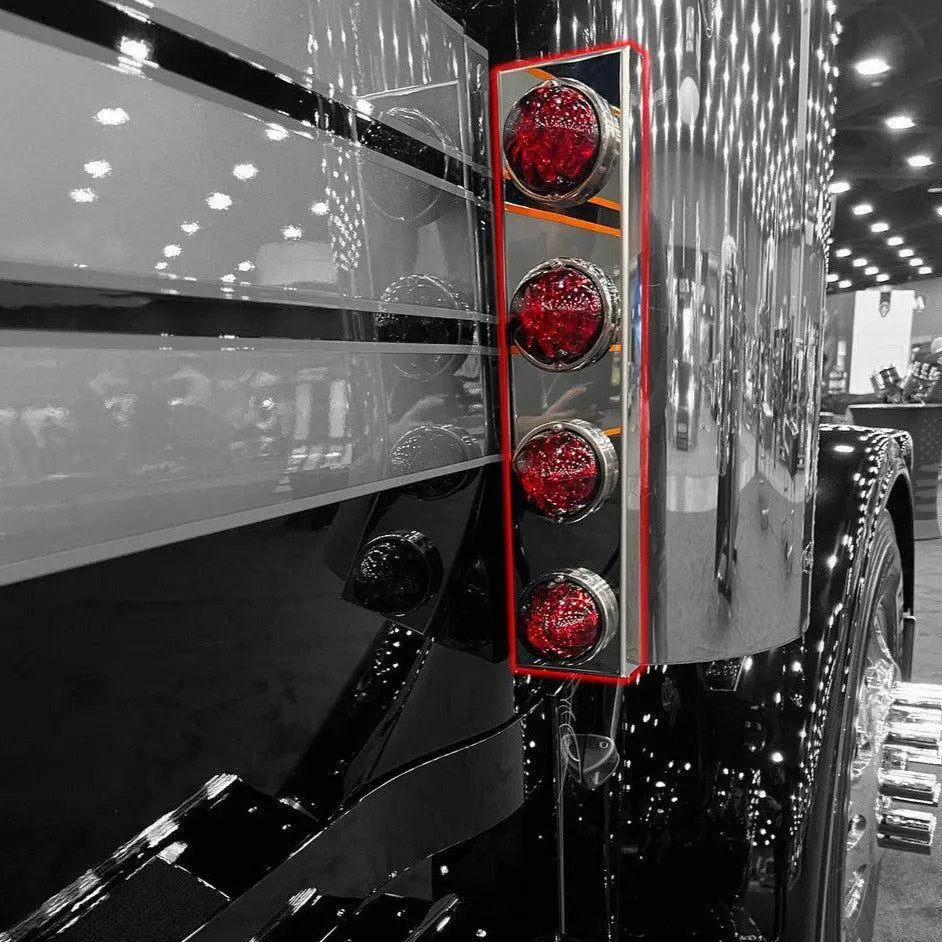 Peterbilt 589 Air Breather Panel - Strapless Design - Back Side (Choose Light Configuration) 1