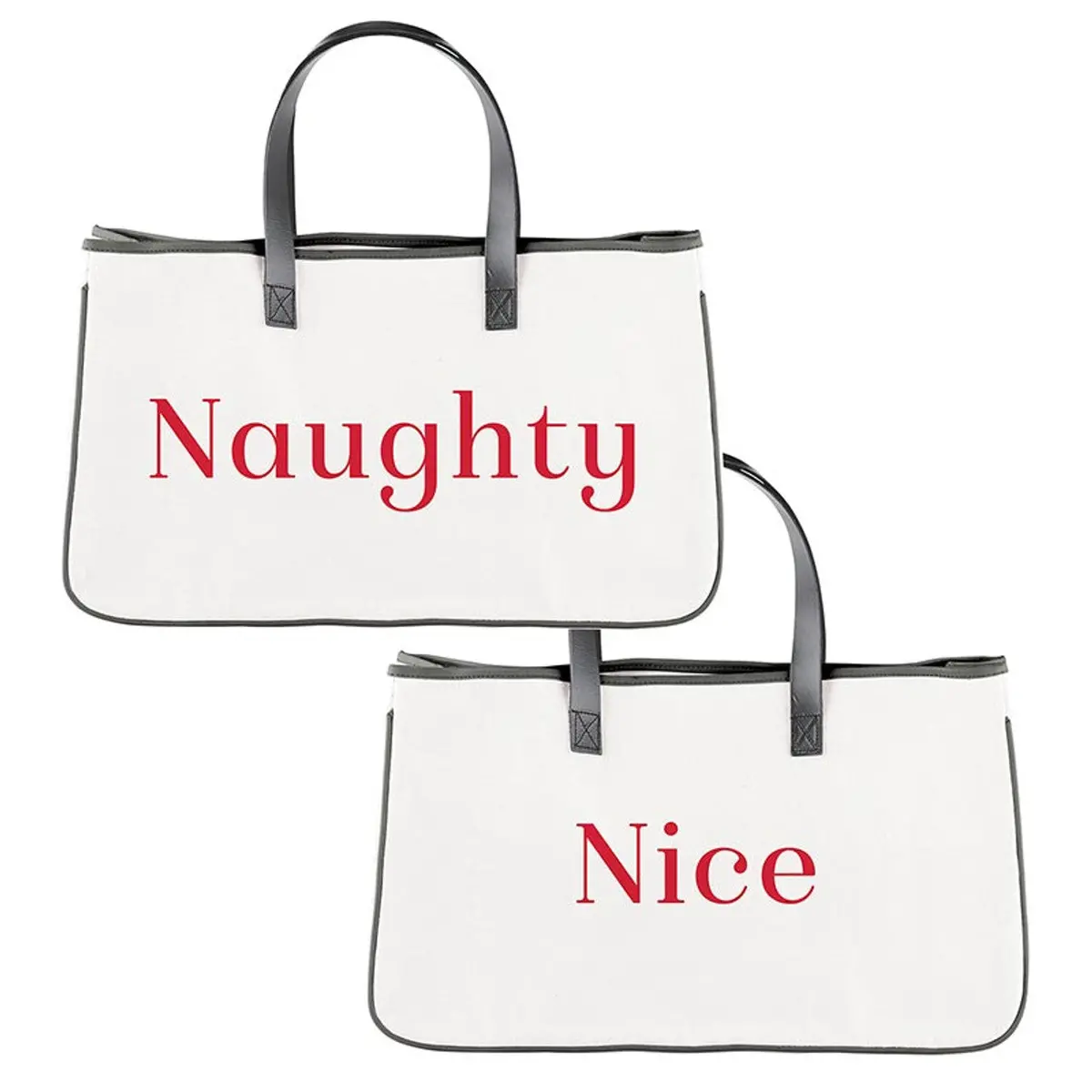 Canvas Tote - Nice Naughty Holiday Christmas Gift 1
