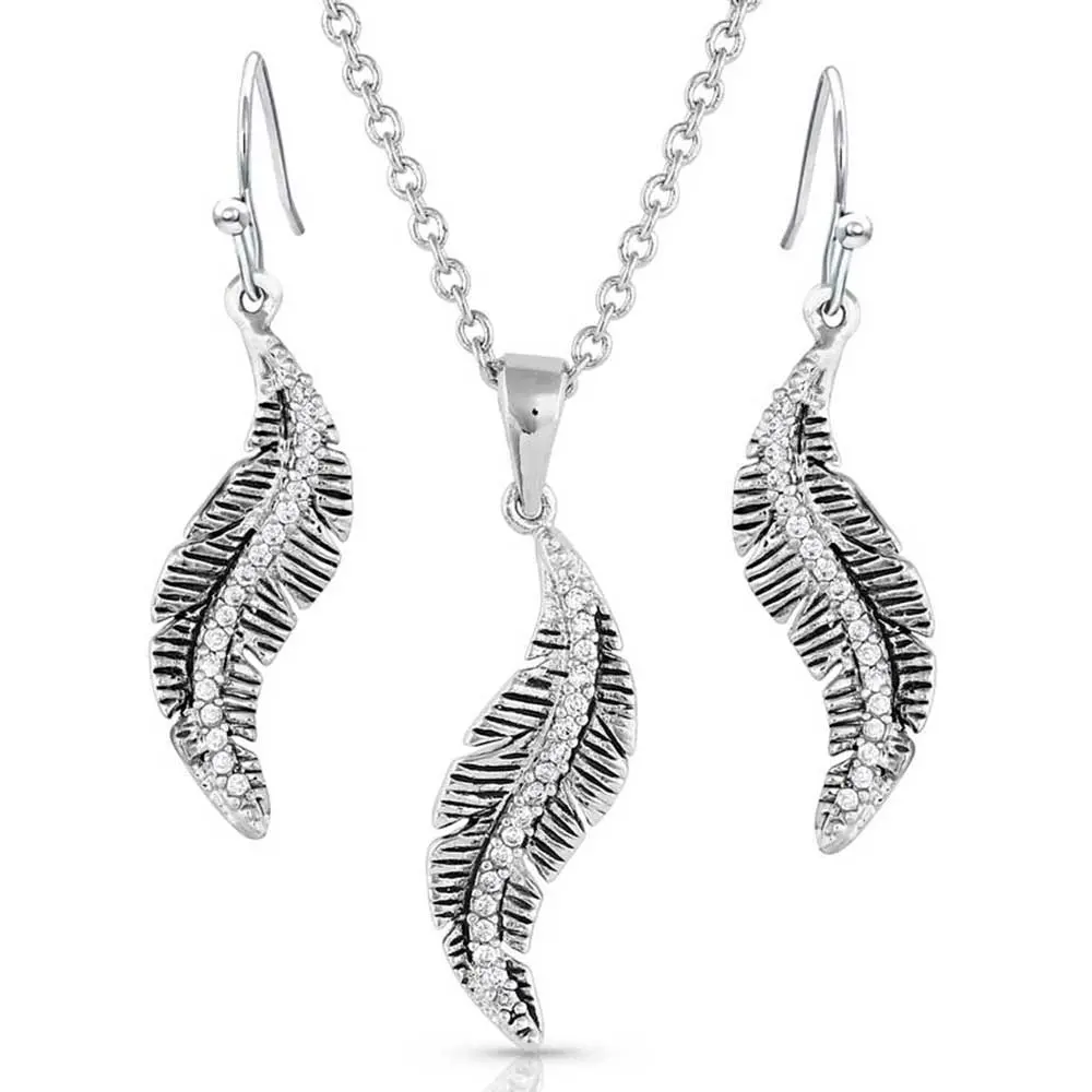 All About The Curve Feather Jewelry Set By Montana Silversmiths 1