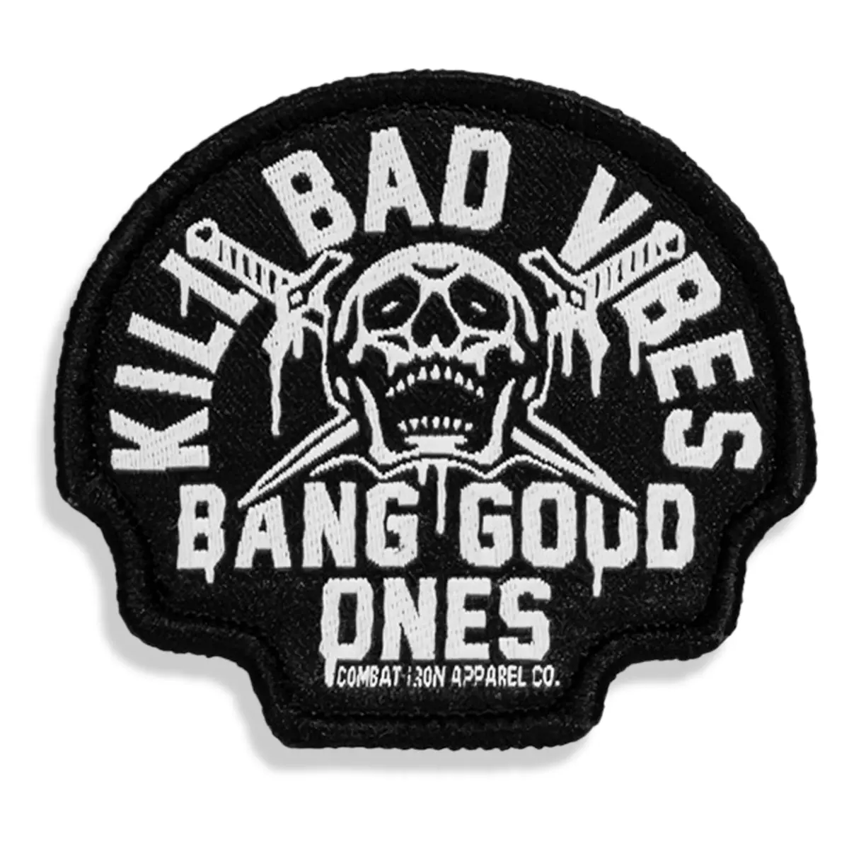 Kill Bad Vibes Skull Velcro Patch 1