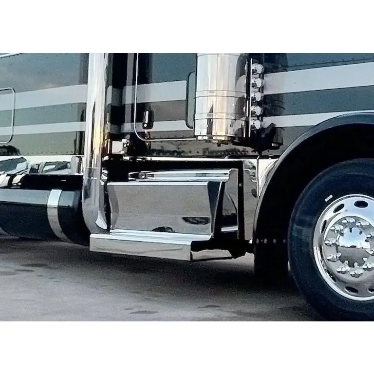 (2010-2017) Dpf Peterbilt Passenger Lid Cover And Step. 2Pc Polished Stainless #Pft-Dpf-1Pc-Ss-2017 1