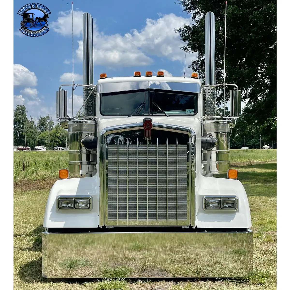 Rollin Low Kenworth  7" X 5" Reverse Bowtie Visor Fits-Flat Glass Models #2025 1