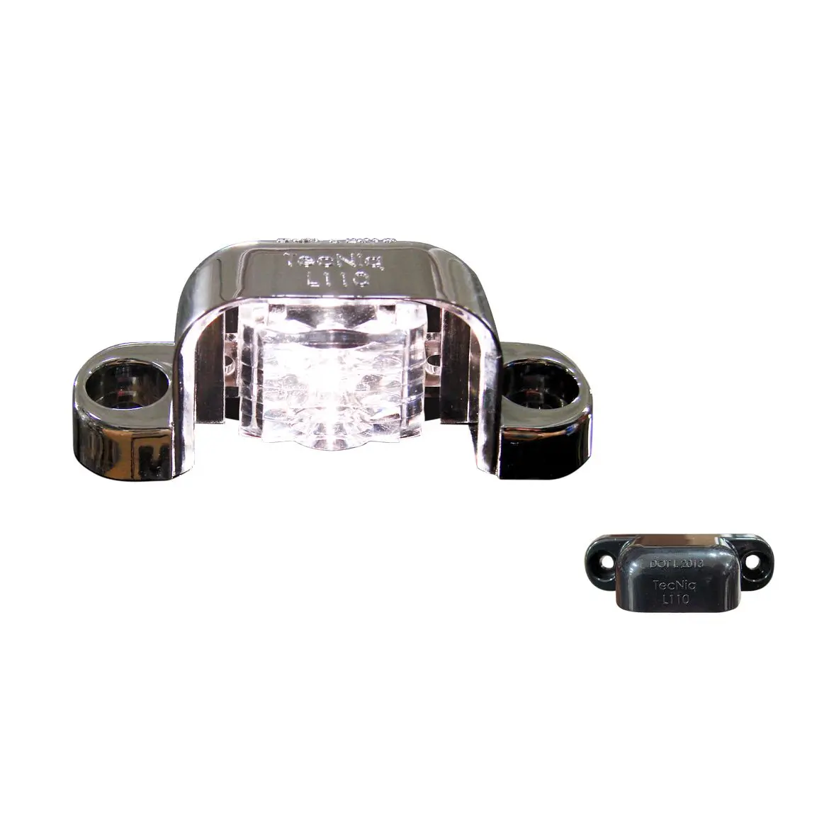 Chrome Base License Lamp Vertical Plane Mount (Short) #L11-Wc00-1 1