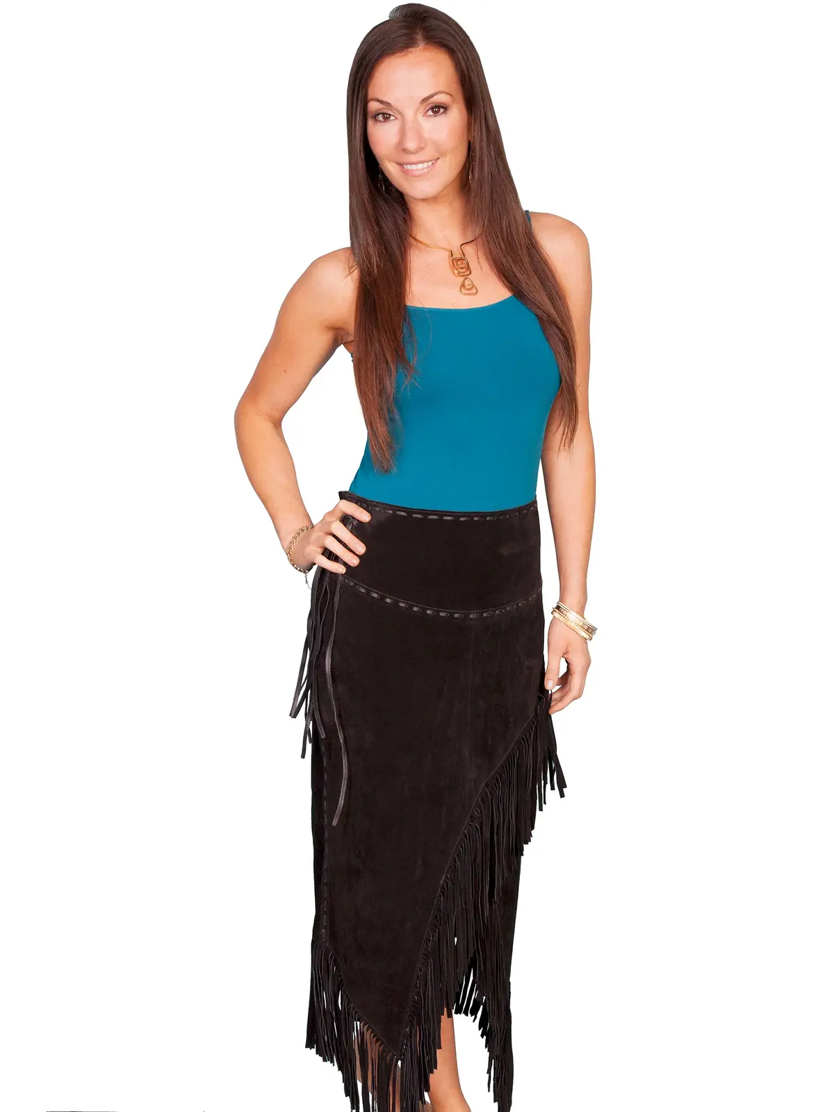 Long Suede Fringe Skirt By Scully At Bourbon Cowgirl 2