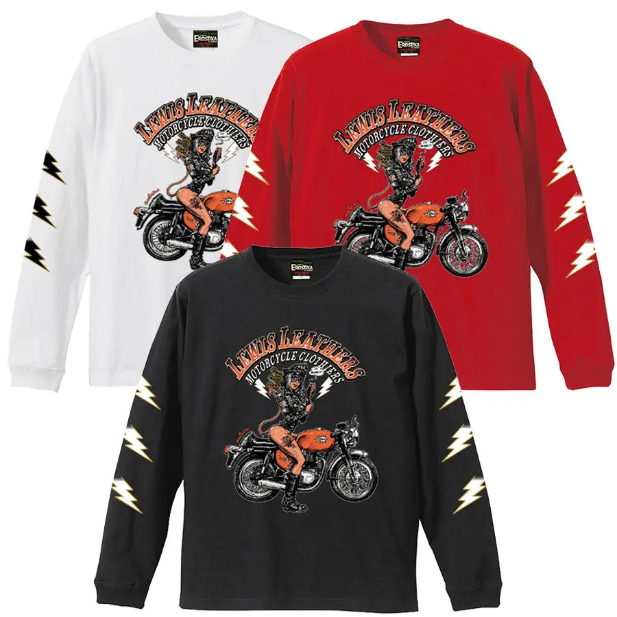 "Lewis Leathers X Erostika" Long Sleeve T-Shirt 1