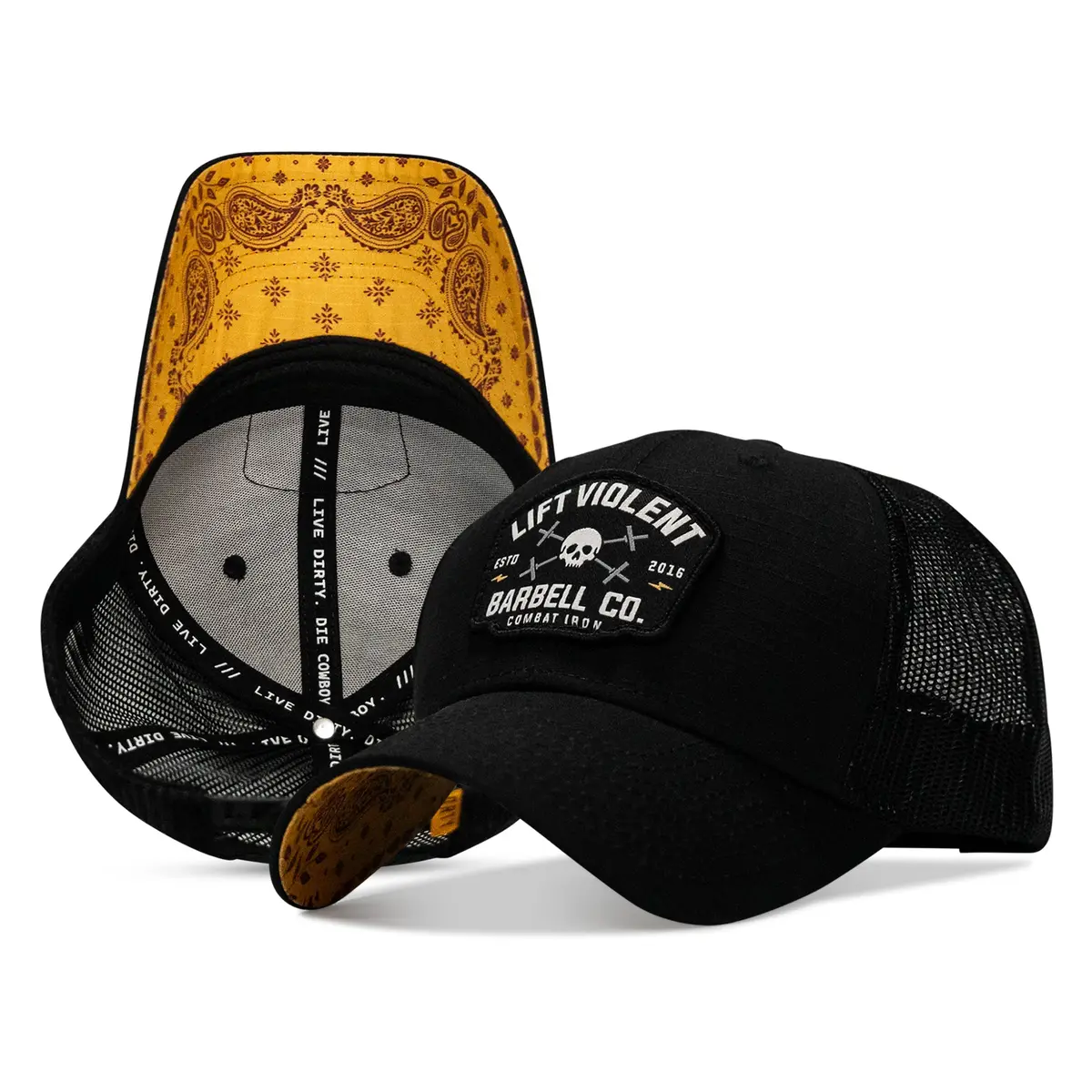 Lift Violent Barbell Co Patch Original Ripstop Snapback Hat 1