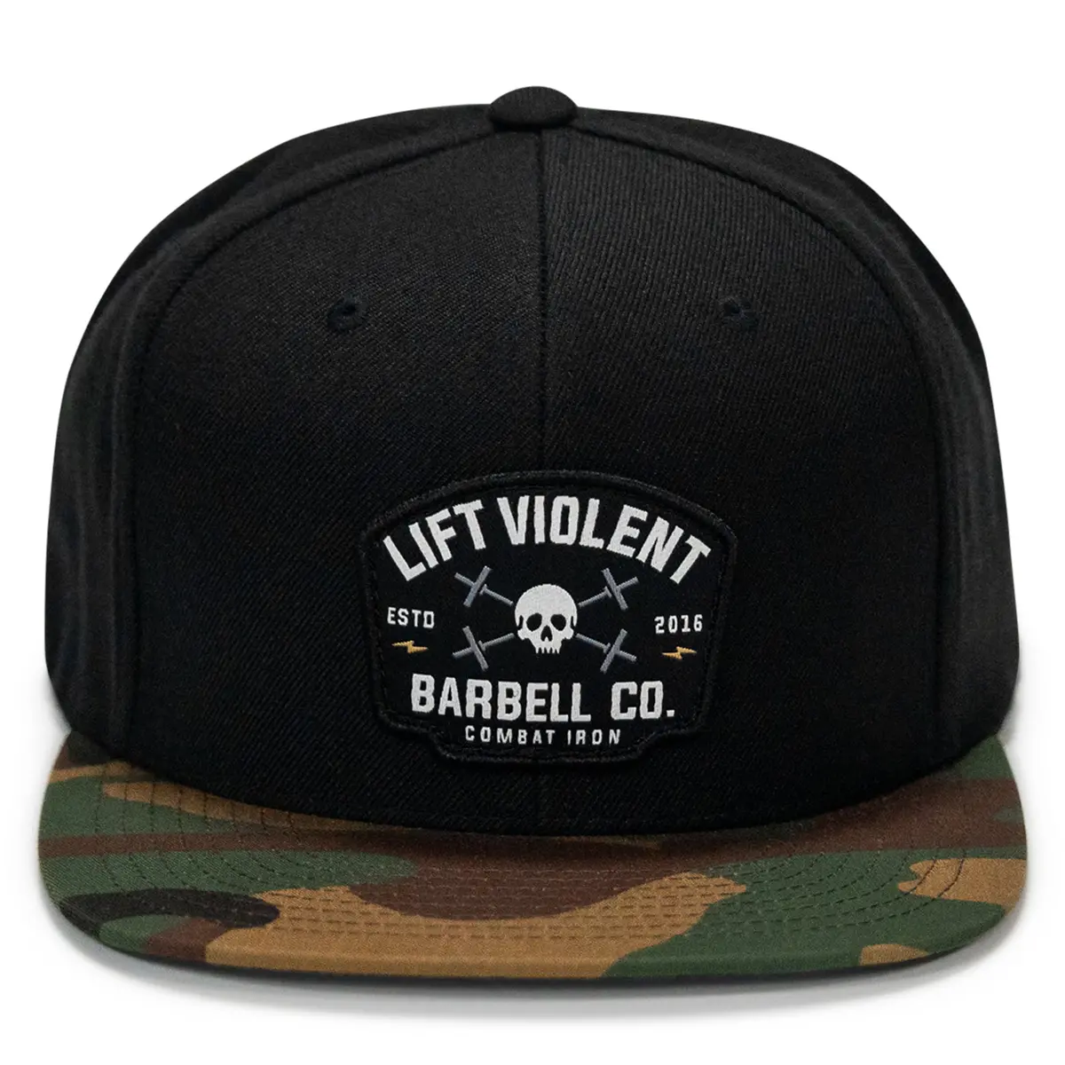 Lift Violent Barbell Co Patch Flatbill Snapback Hat 1