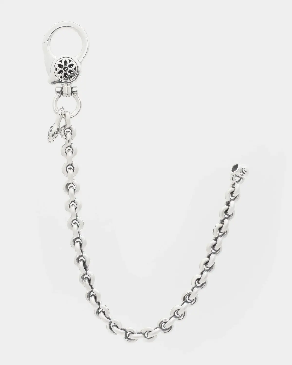 Good Art Hlywd Clip 8 Fin Link Wallet Chain Size B - Sterling Silver 1