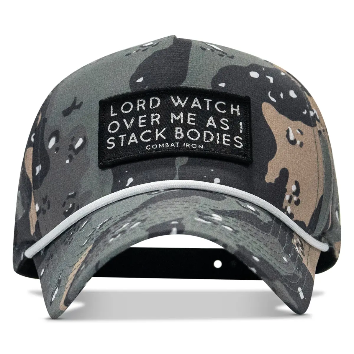 Lord Watch Over Me As I Stack Bodies Patch Waterproof Weekender Snapback 2