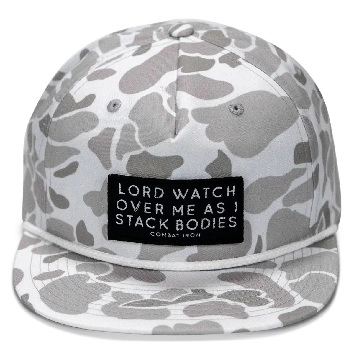 Lord Watch Over Me As I Stack Bodies Patch Flatbill Hat 1