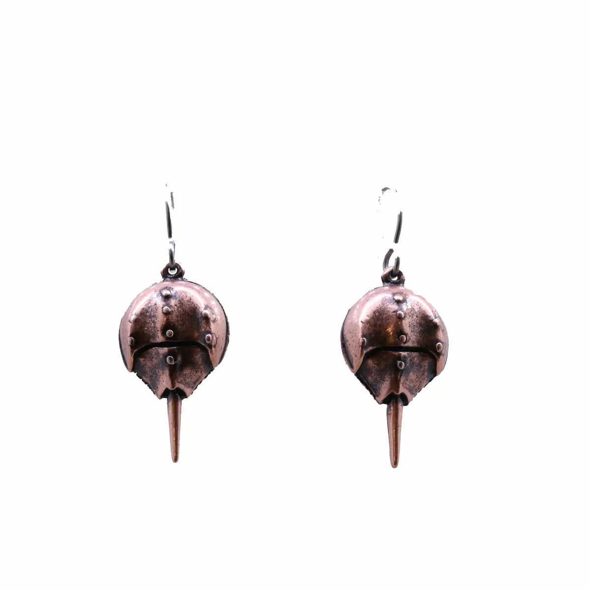 Horseshoe Crab Copper Earrings 1
